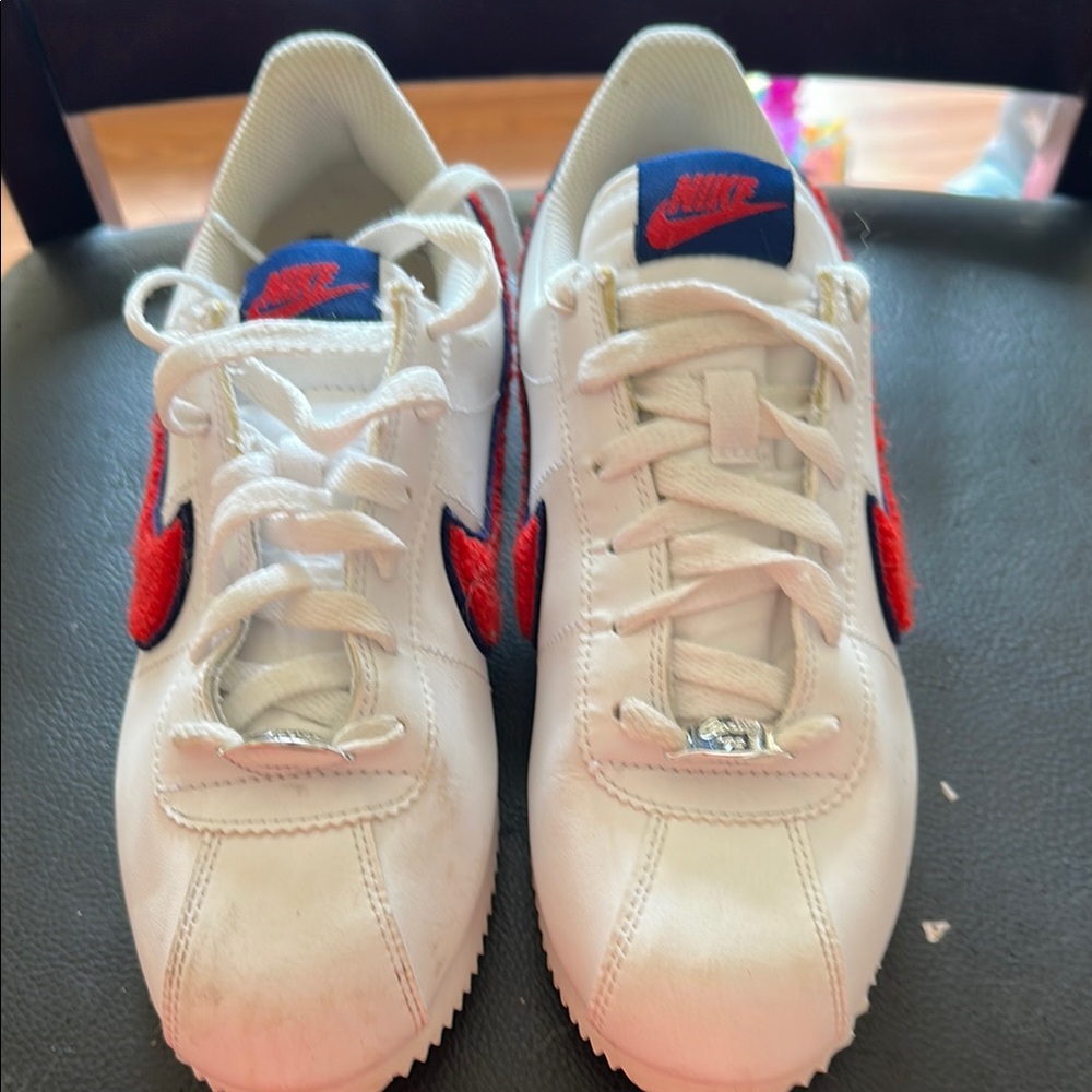 Nike Kids White and Red Sneakers